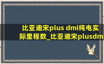 比亚迪宋plus dmi纯电实际里程数_比亚迪宋plusdmi实际里程数